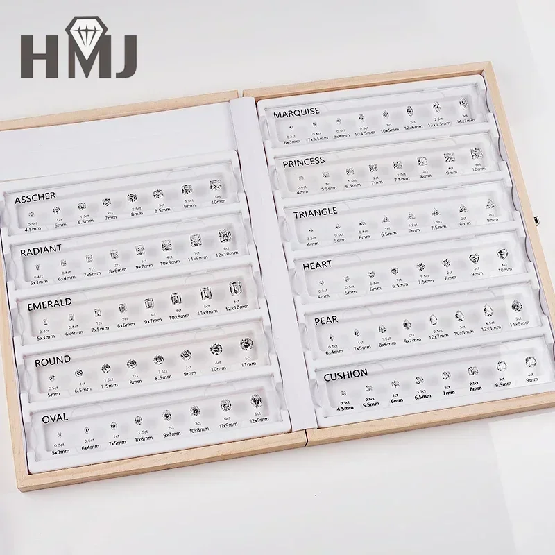 

Top Quality Cubic Zirconia11 Shapes 88 Sizes Reference Chart Comparison Chart Acrylic Plate Setting Diamond Dealer Tools