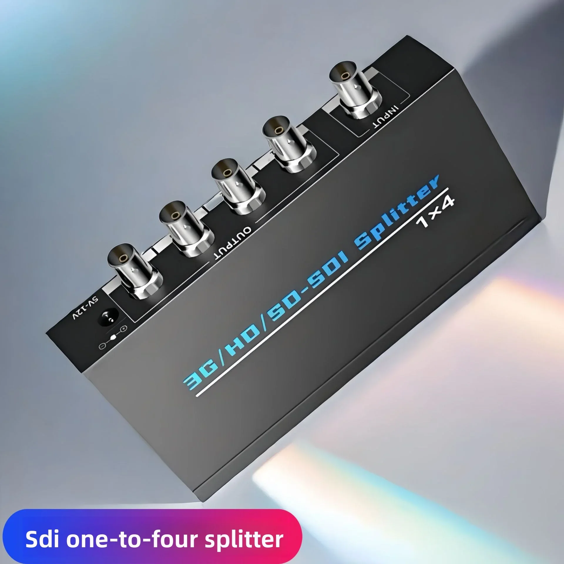 Divisor 3G/HD/SD SDI, extensor repetidor 1X4 con adaptador de corriente, divisor de vídeo SDI de 1 entrada a 4 salidas para cámara de Monitor DVR SDI