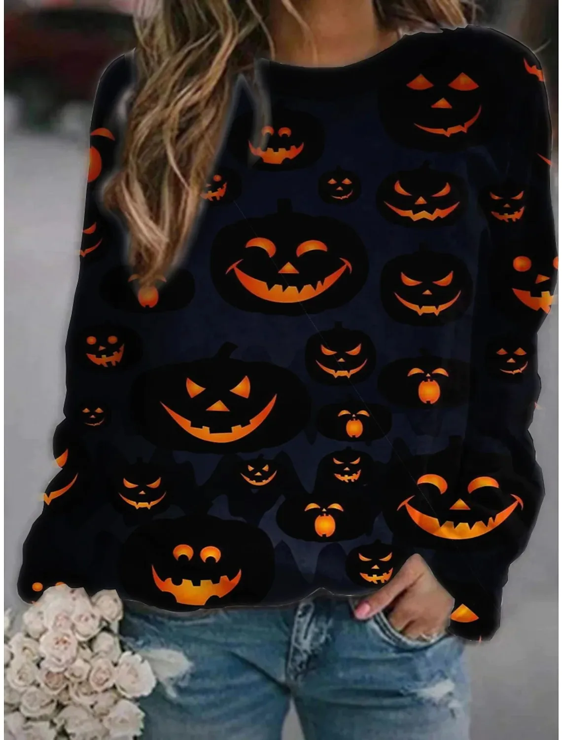 Autumn Halloween Ghost 3D Print Long Sleeve Women Hoodies Streetwear Female Hoodie Sweatshirt Pullover Oversized  Woman Clothing