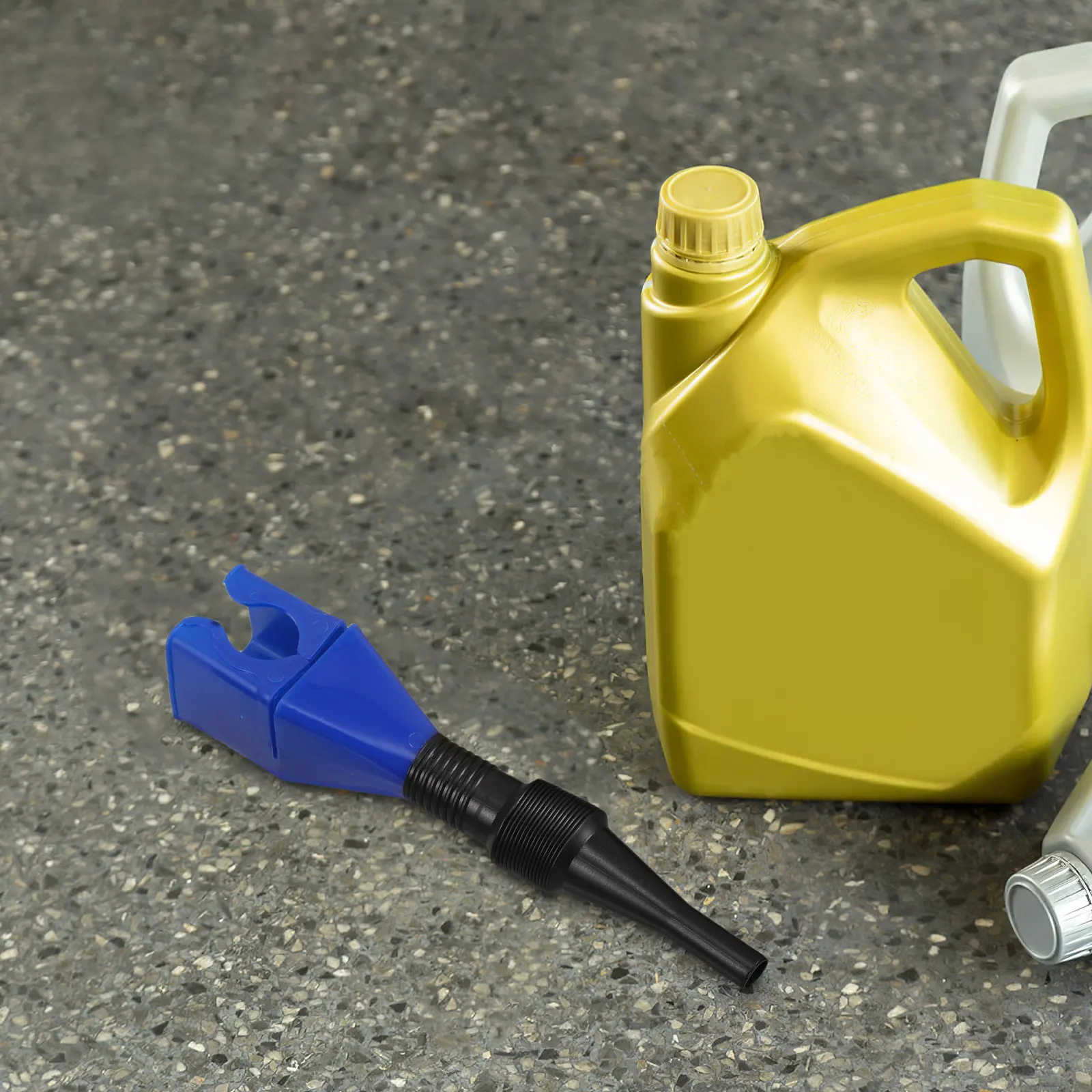 

4Pcs Collapsible Plastic Fuel Funnel with Flexible Anti Splash Hose Hands for Car Motorcycle Petrol Refueling Oil