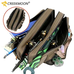 0.8-1.3M Lange Grote Capaciteit Vistuig Pakket Niet-Opvouwbaar Canvas Hengel Haspel Tas Opberg Schoudertas Voor Vissen Gereedschap