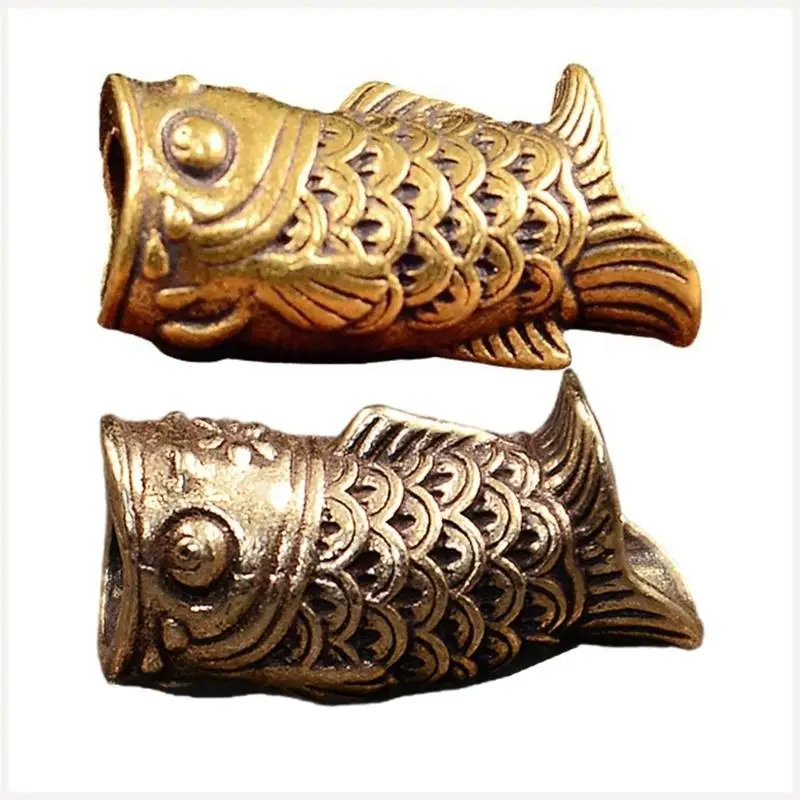 

Brass Carp Pendant for Handmade Jewelry Gear Beads Charm DIY Accessories