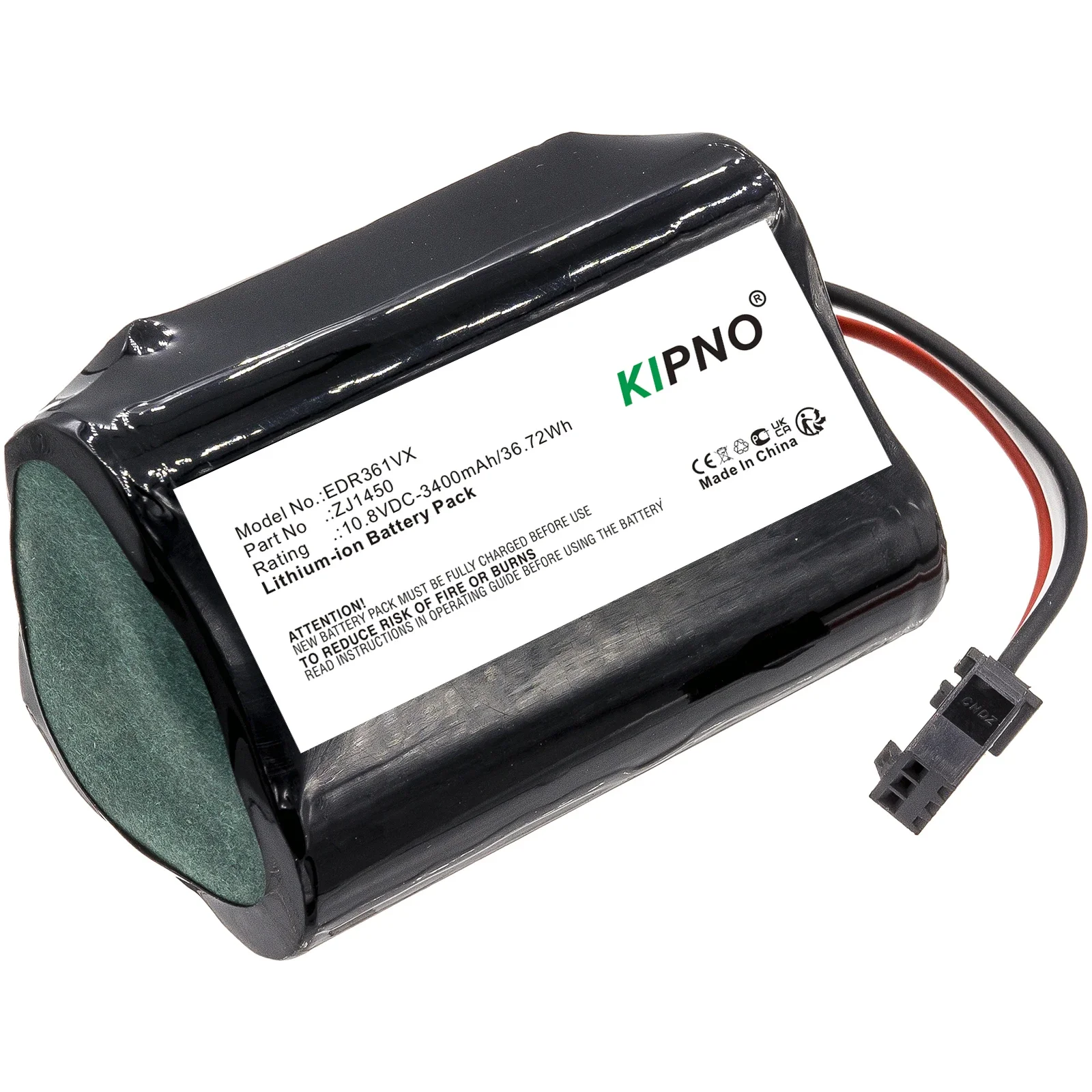 

KIPNO Robot Vacuum Cleaner Battery 10.8v 3400mAh DA60-Darfon,ZJ1450 for Ecovacs D36A,D36B,D36C,D36E,DA60,DA611,DB35,TCR360