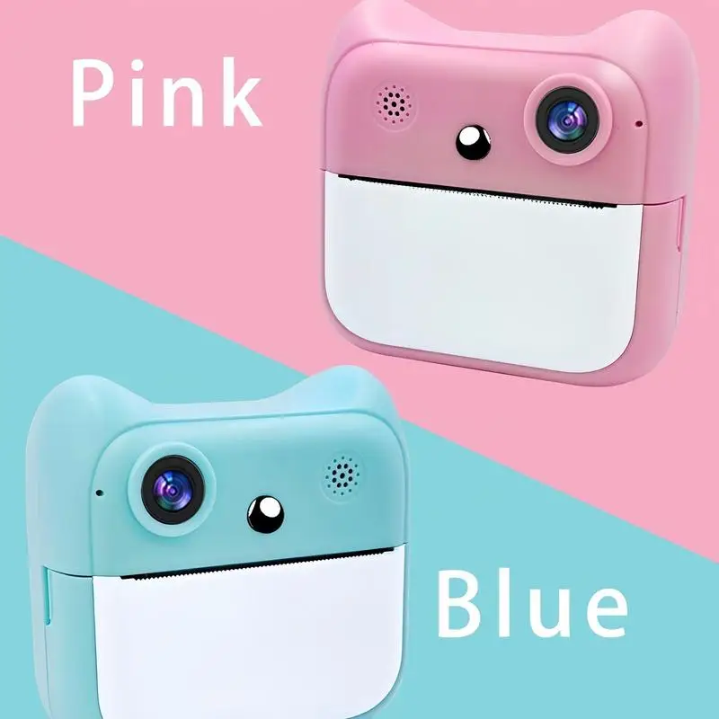 Imprimante photo sans fil portable, appareil photo instantané aste par USB avec papier d'impression, jouet créatif pour garçons et filles, cadeau d'anniversaire