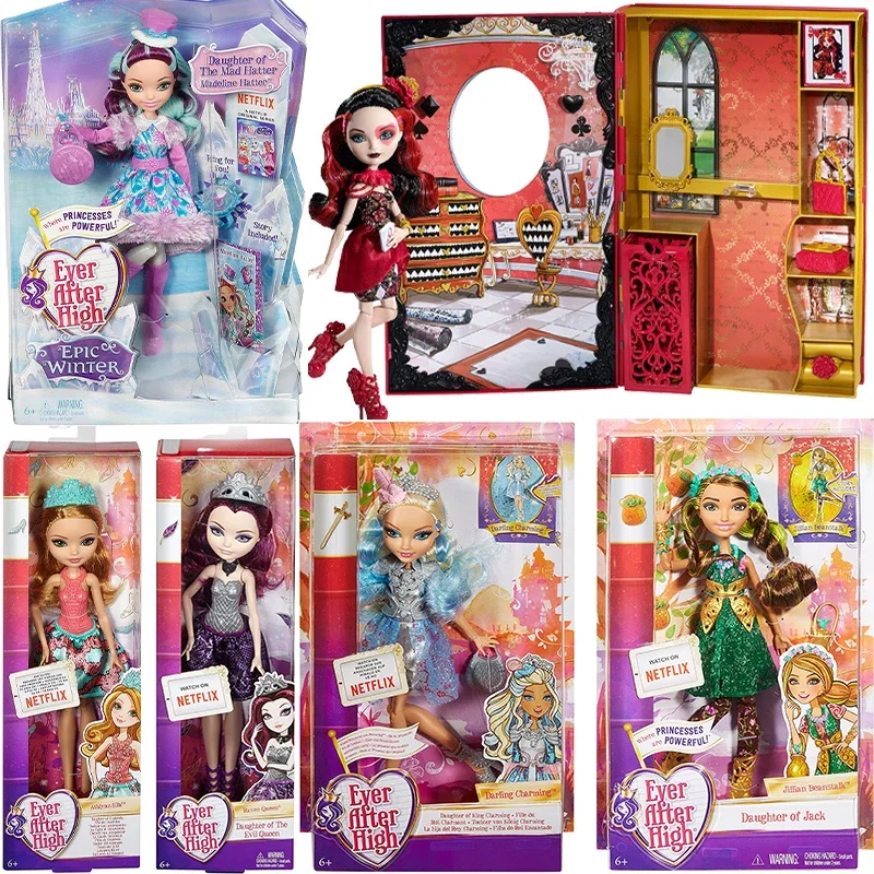 Original Doll Set Ever After High Jillian Beanstalk Doll Raven Queen Doll Thronecoming Blondie Locks Toy for Girls Birthday Gift