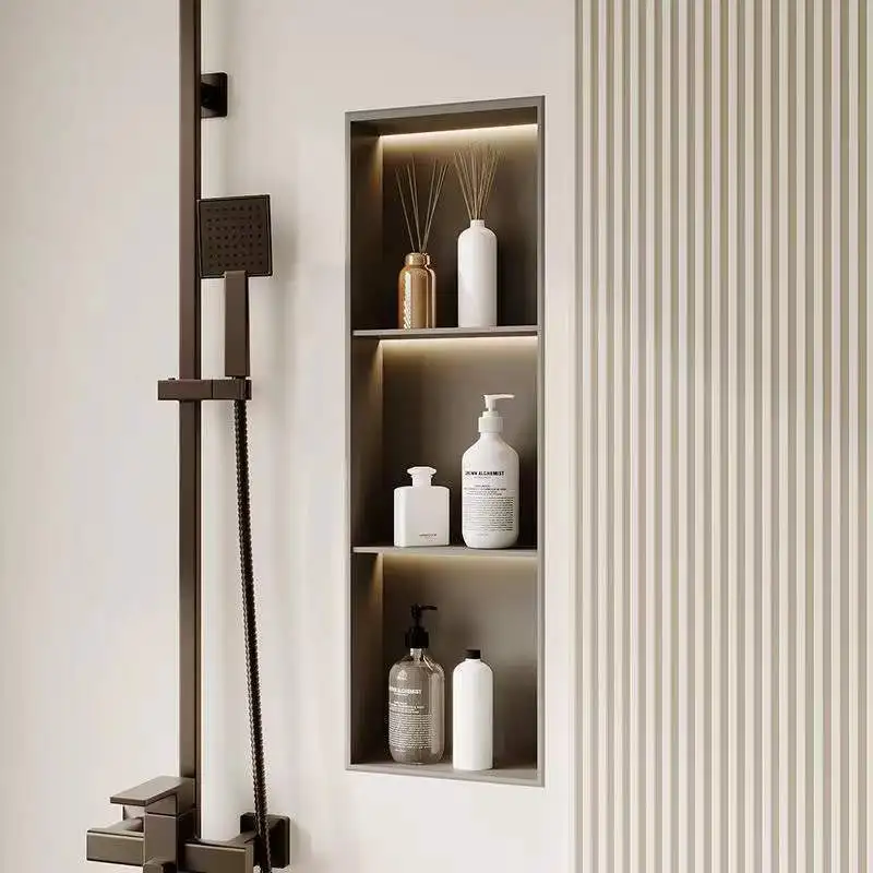 

New toilet 304 stainless steel niche Recessed trash can Hotel bathroom toilet niche rack