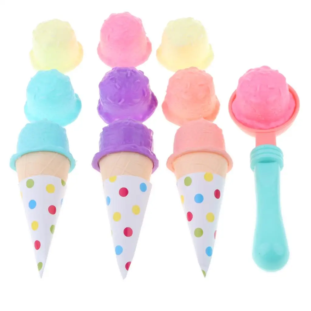 

11pcs Plastic Simulation Food Cake Ice Cream Dessert, Children Kitchen Food