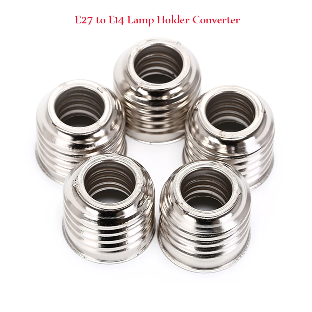 

HMA88-5 Pcs E27 to E14 Lamp Holder Converter Socket Light Bulb Lamp Holder Adapter