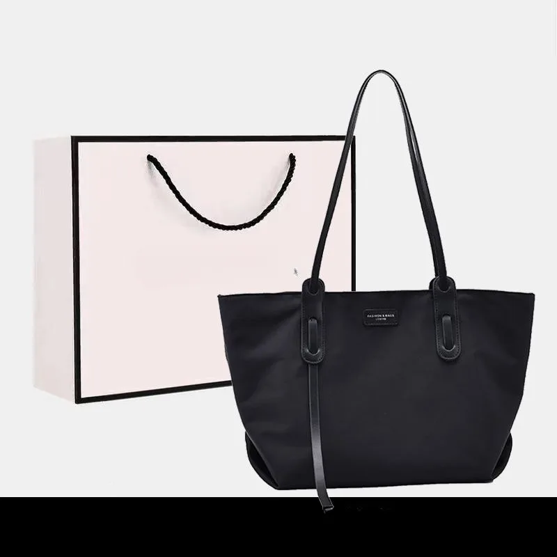 

High Quality and High Appearance Level Women's Large Capacity Handbags New Fashion Black Oxford Fabric Bag Shoulder Tote Bags