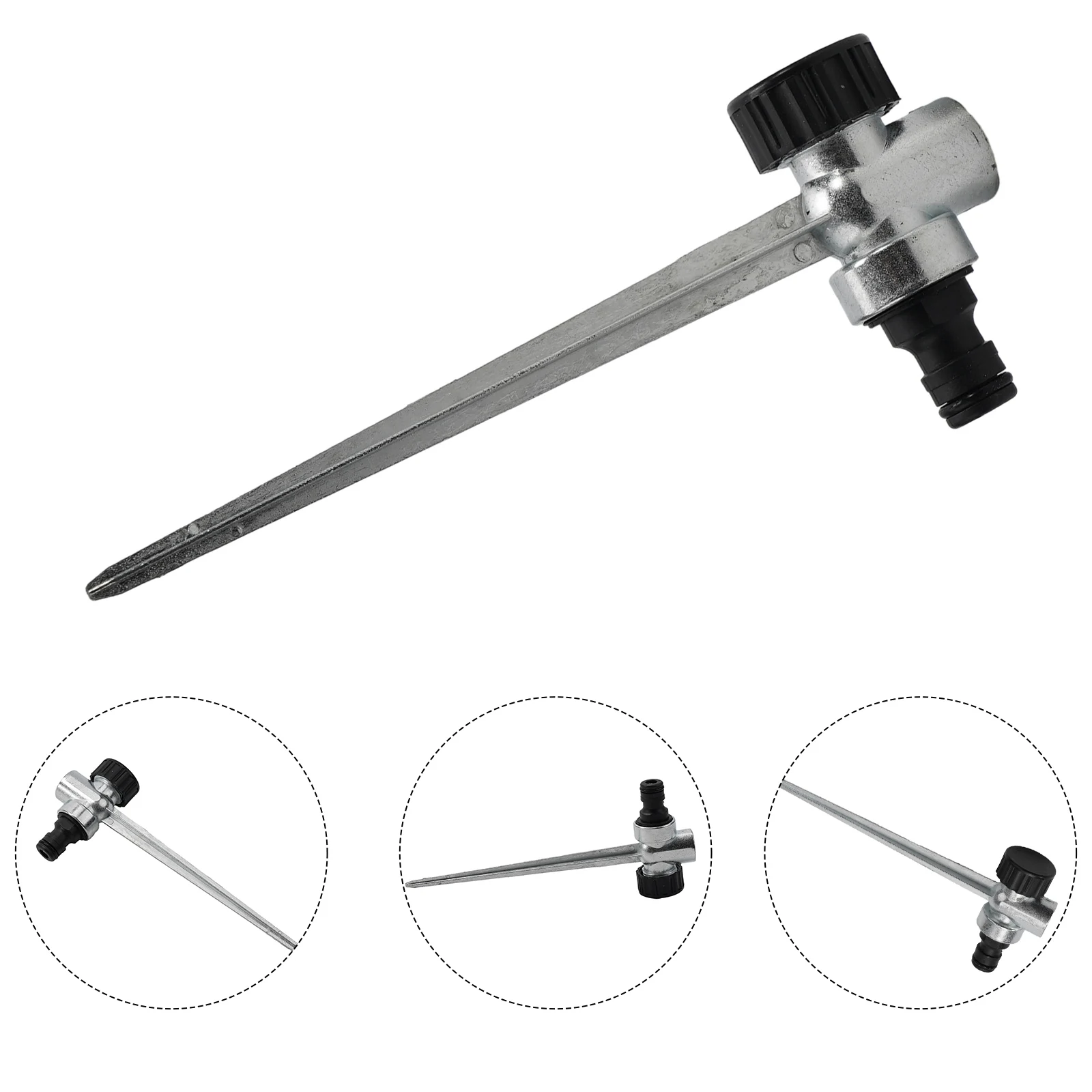 Sprinkler Sprinkler Spike Agriculture Flower Beds Corrosion-resistant Easy To Install Portable Save Time Silver