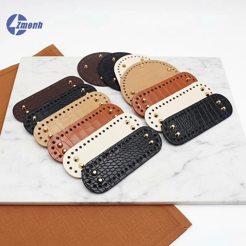 New！Round Oval Bottom PU Leather Bag Base With Holes For DIY Home Decoration Handmade Knitted Bag Crochet Bag Bottom Accessories