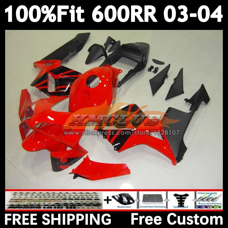 OEM Fairing For HONDA CBR 600 CC 600RR 600F5 600CC F5 58No.150 hot red blk CBR600 RR CBR600RR 03 04 CBR600F5 2003 2004 Injection