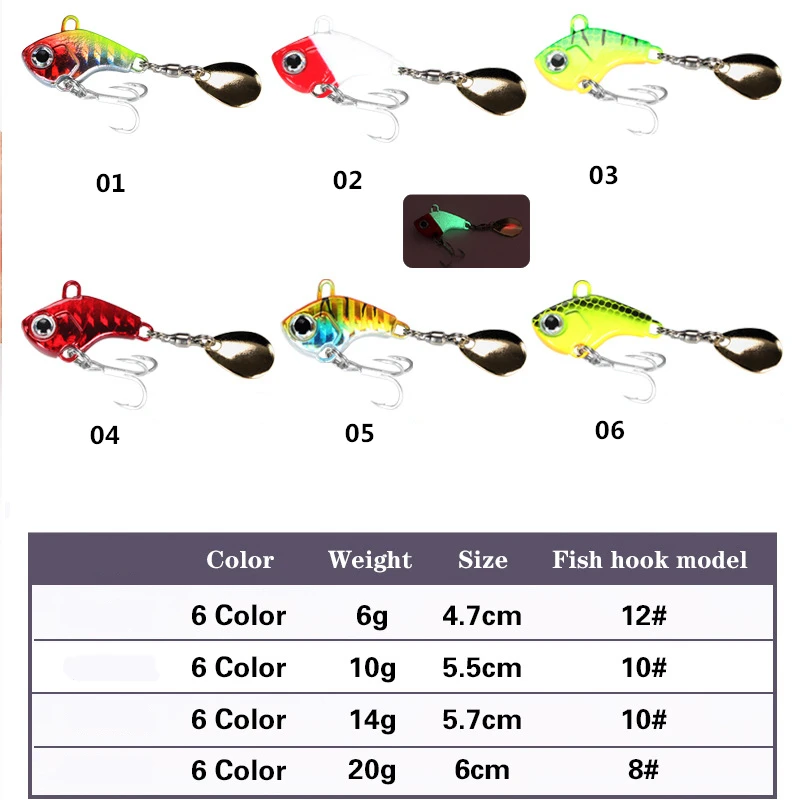 1Pcs  6g-20g Little Mino Fishing Lures Sinking Jerkbait VIB Wobblers Deep Dive Sinking Sea Ocean Artificial Plastic Bait