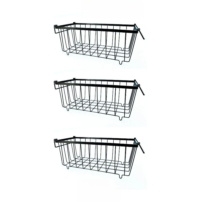 

Kitchen Shelf Storage Freezing Separation Finishing Handle Basket Refrigerator Storage Basket Storage Wrought Iron
