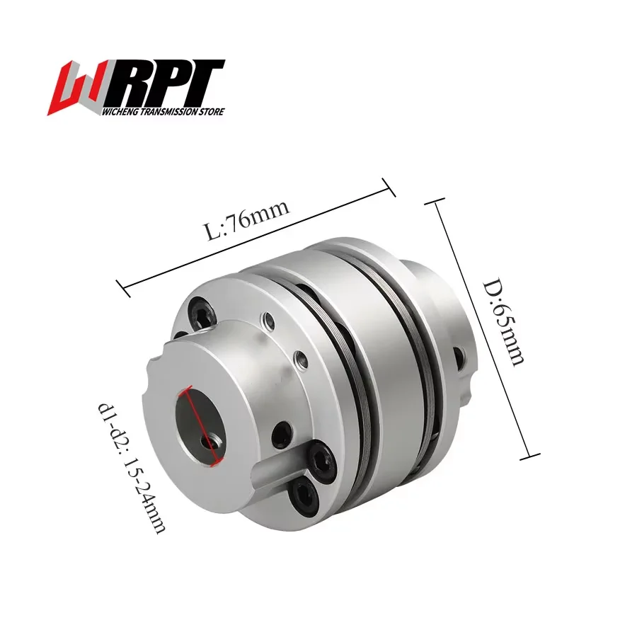 CLTB Diaphragm Coupling Top Wire Type High Torque 8-Hole Step Diaphragm Coupling Flange Connection CLTB-65X76 CNC Driving Parts