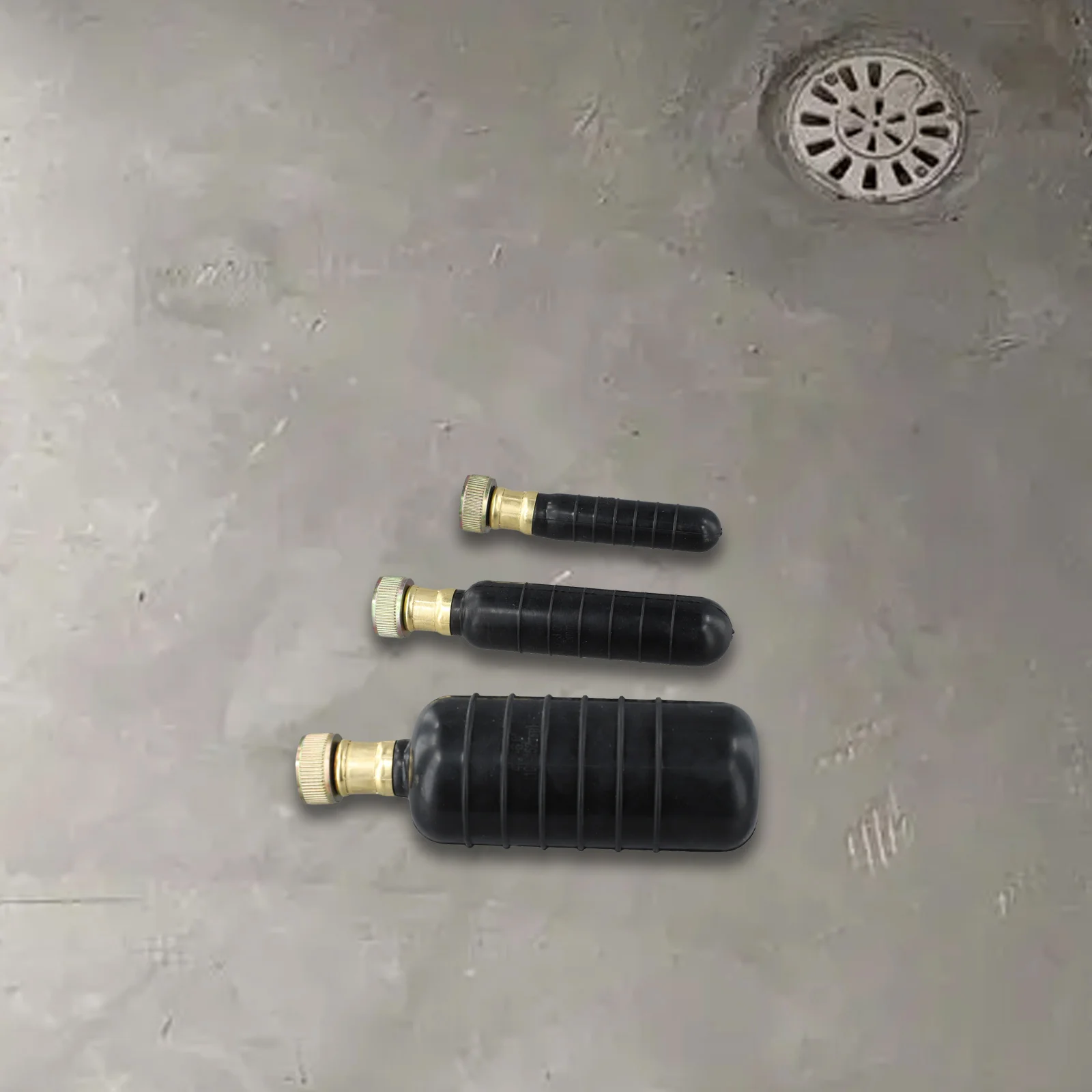 

The Essential Drain Cleaning Toolset Three Powerful Rubber Bladders that Utilize Water Pressure to Remove Clogs