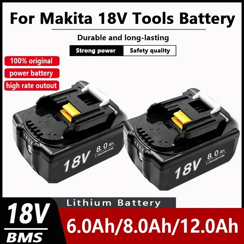 

18V 6/8/12Ah For Makita Battery Rechargeable Battery 18650 Lithium-ion Cell Suitable For Makita Power Tool BL1860·1830·1850