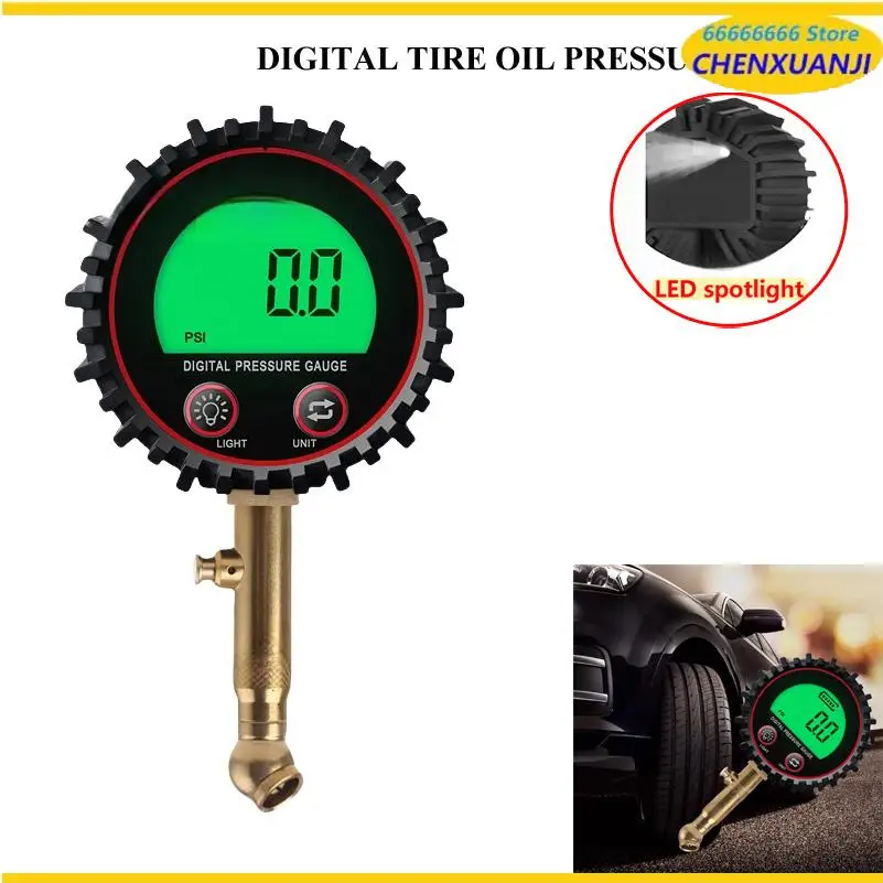 

Tire digital manometer detection meter Tire monitoring meter Large screen display Quick manometer Cycle manometer