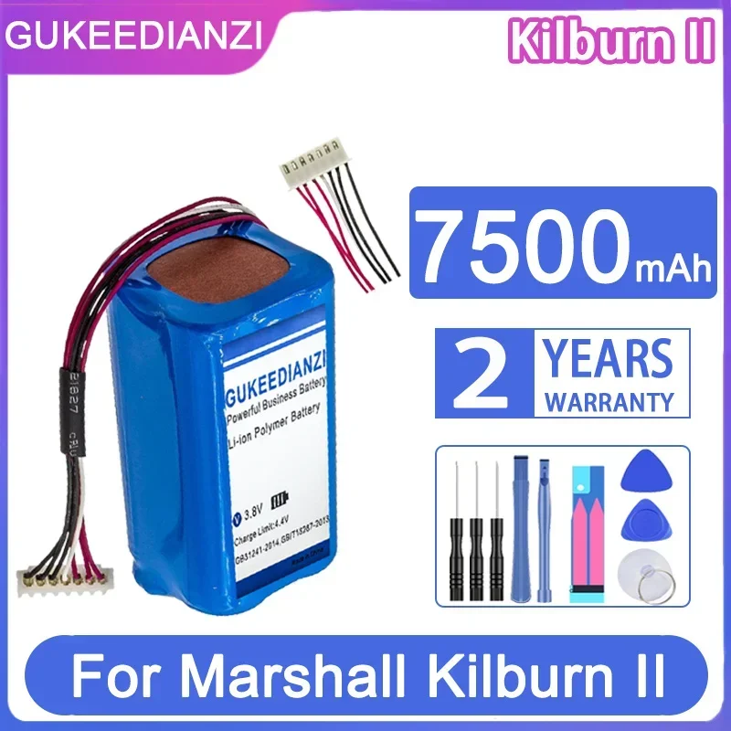 

GUKEEDIANZI Replacement Battery 7500mAh For Marshall Kilburn II 2 C196A1 7252-XML-SP Bluetooth Speaker with 7-wire Plug