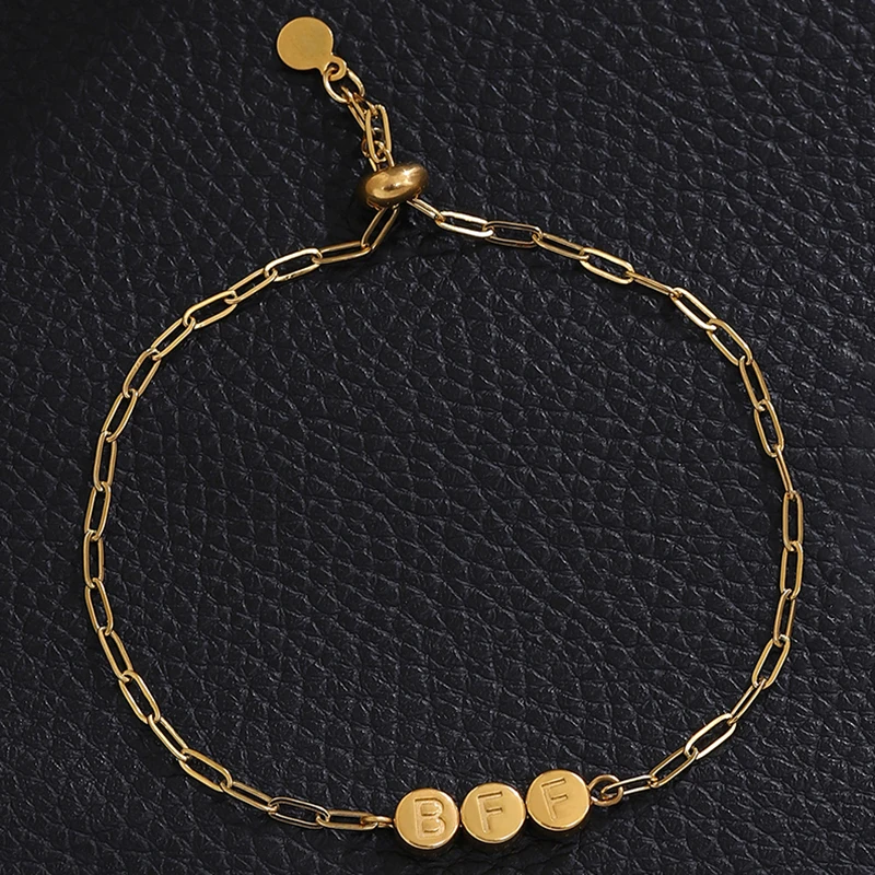 

Adjustable Stainless Steel Bracelet for Men Women,BFF Friendship Jewelry Gift,Summer Fashion Accessories,Hypoallergenic Jewelry