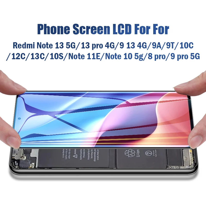 Telefoonscherm LCD-scherm voor Xiaomi Redmi Note 13 5G 13 Pro 4G 9 13 4G 9A 9T 10C 12C 13C 10S Note 11E/Note 10 5g 8 Pro 9 Pro 5G