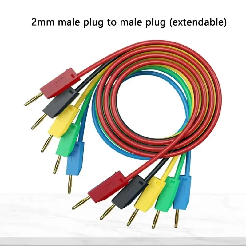 Professional 2mm Banana plugs Test Cables Five Color for Accurate Measurements