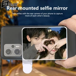 Adjustable Sky Mirror 2-in-1 Phone Rear Selfie Mirror Clip Outdoor Travel Phone  Reflector Supplies