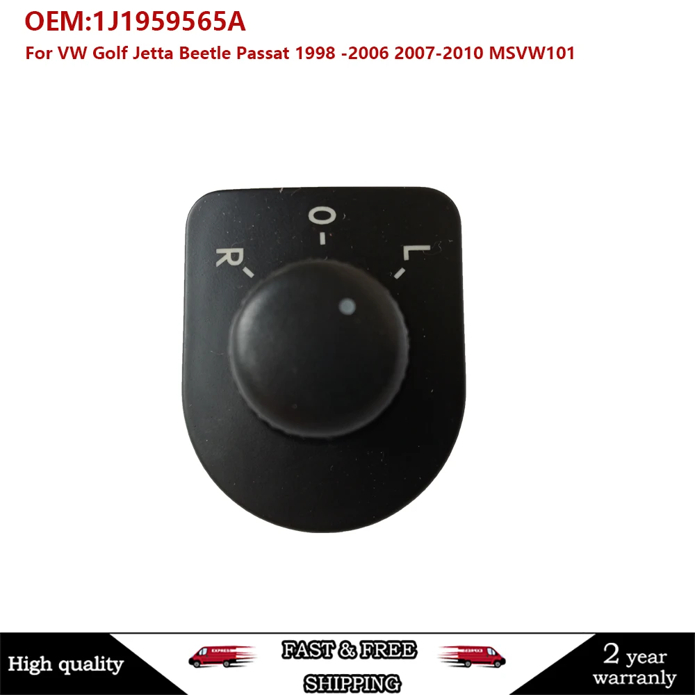 Mirror Control Switch For VW 1998 1999 Golf 2002-2005 Jetta & 98-10 Beetle 98-05 Passat 1J1959565A