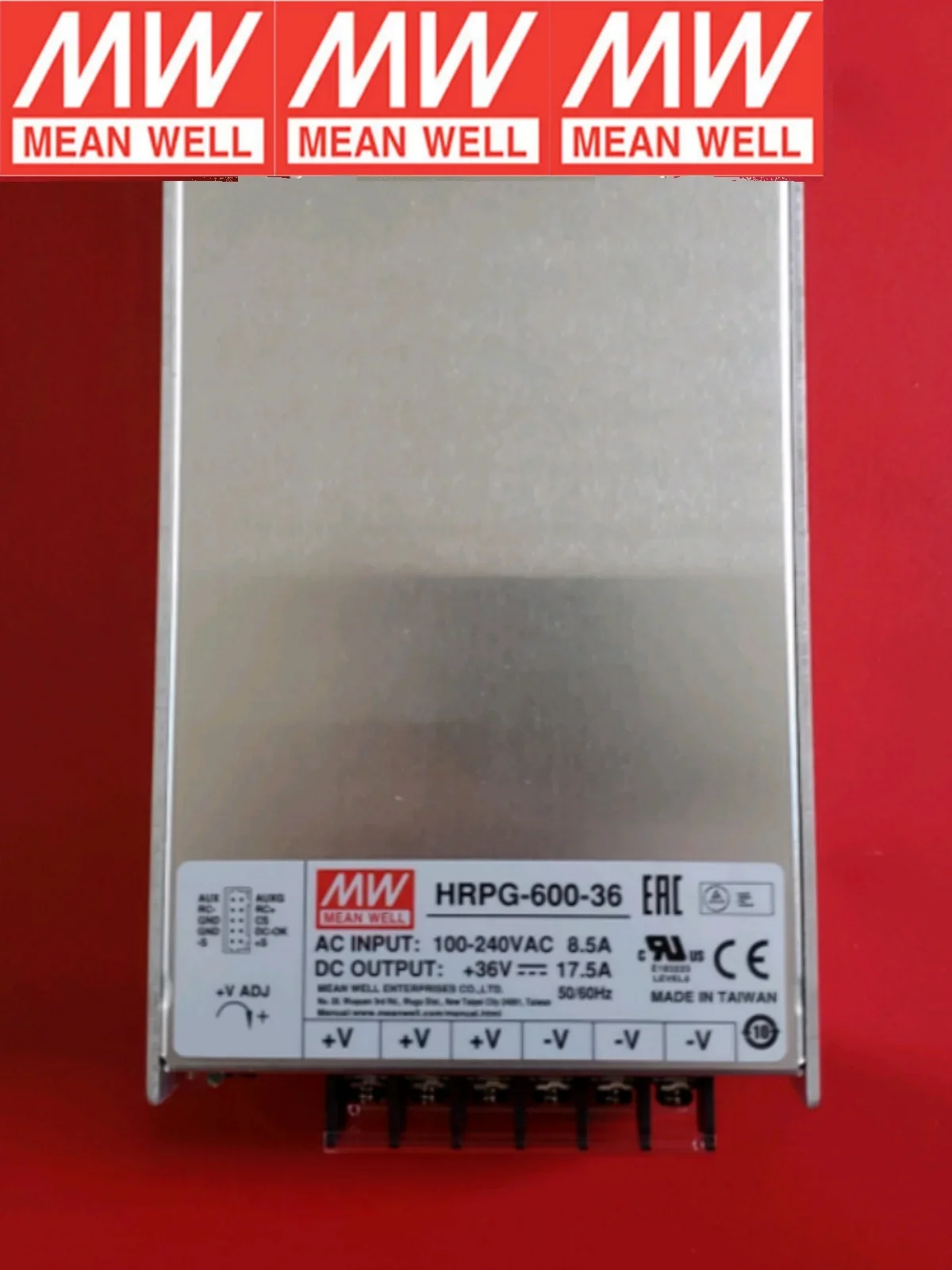 Mingwei 600W Switching Power Supply HRPG-600 12V24V36V48V/3.3/5/7.5/15 V PFC Function