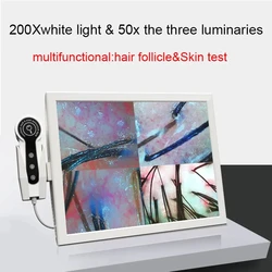 Analizzatore digitale della pelle HD rilevatore professionale della fotocamera del cuoio capelluto dei capelli dispositivo per il Test dell'umidità dell'olio del follicolo pilifero 15 pollici 2023