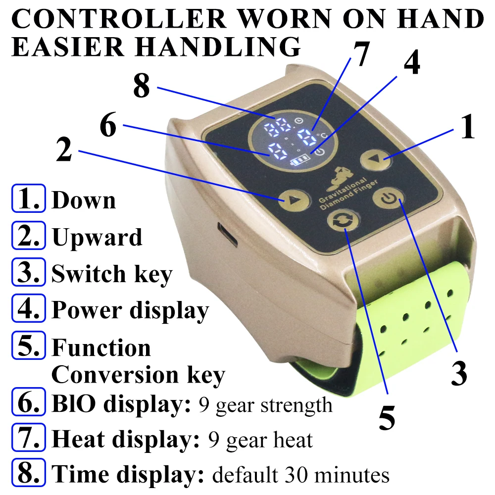 Nieuwe Face Lifting Body Relaxatie Massager 2024 Microcurrent Golden Finger Ems Schoonheidsmachine Zwaartekracht Diamanten Vinger