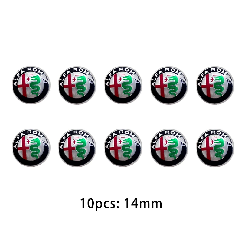 5/10PCS 14mm 자동차 키 쉘 스티커 자동차 키 원격 Fob 데칼 자동차 부품 Al... - 4