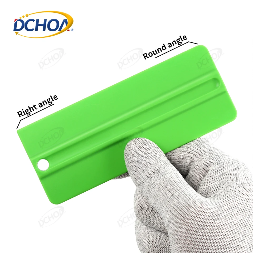DCHOA Felt Edge Squeegee Vinyl Wrap Scraper Carbon Fiber Film Tool For Car Wrapping Window Tint Installation Sticker Bubble Free