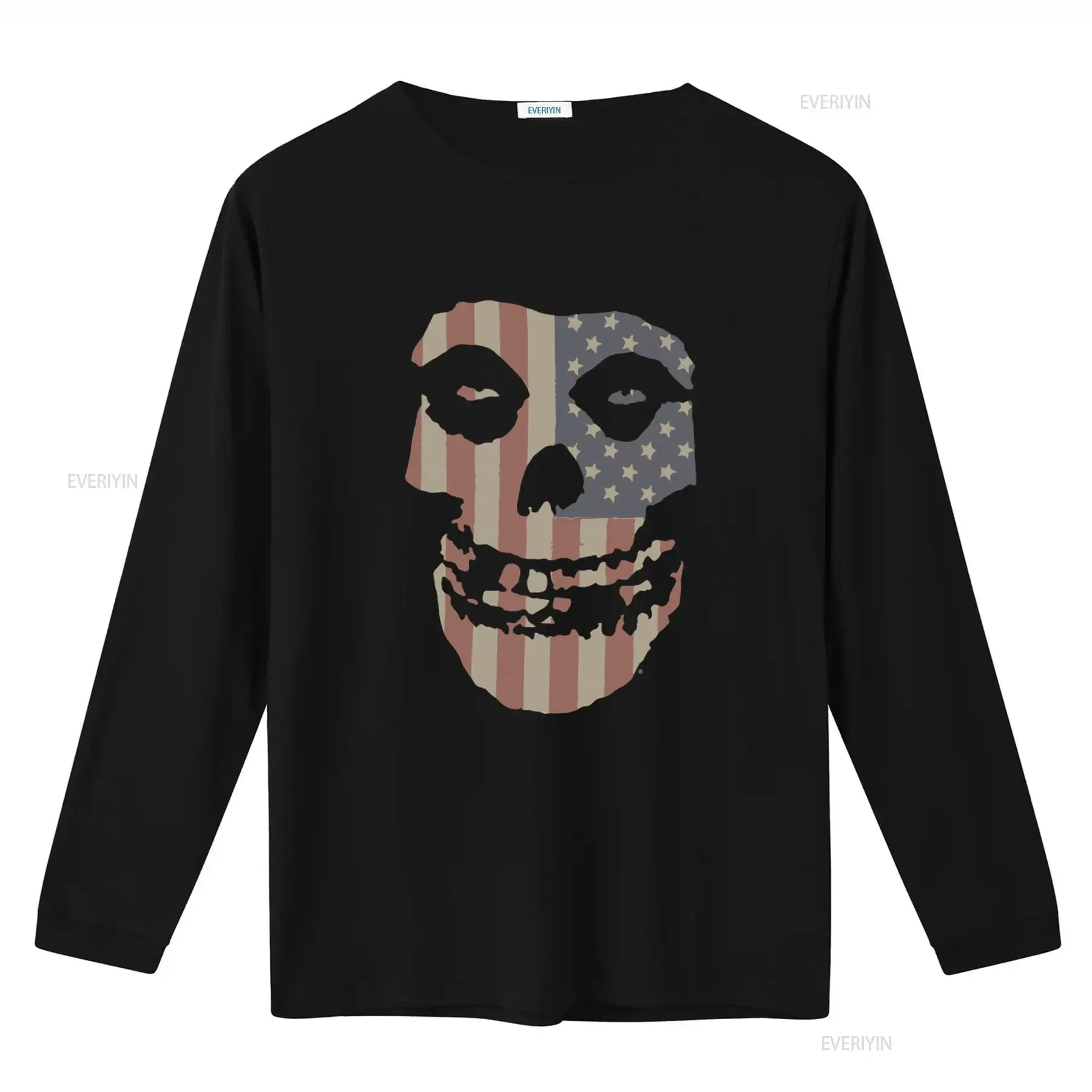 Licensed Punk Rock Misfits Fiend Flag Skull T Shirt Die My Darling Kill Black vintage Washed Casual Slightly Unisex graphic