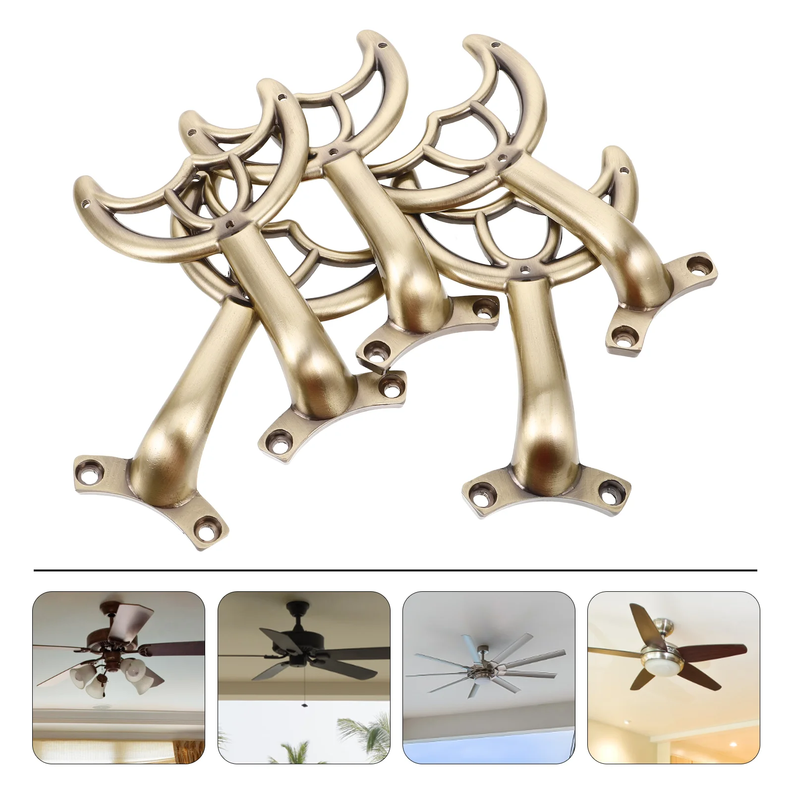 5 Pcs Fan Blade Support Rod Ceiling Fans Parts Replacement Arm Covers Component Blades Zinc Alloy Metal