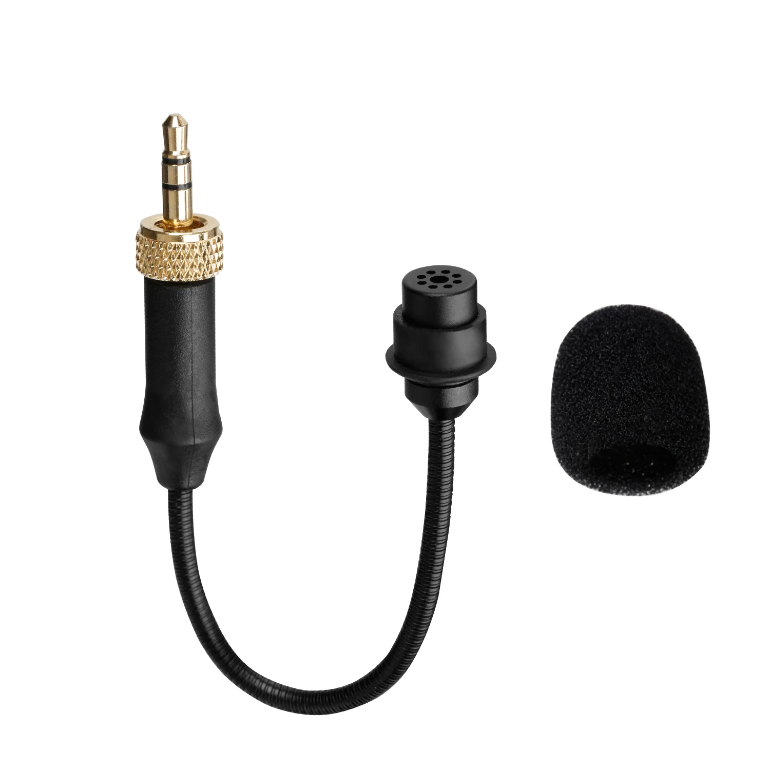 BOYA – Microphone Audio Flexible omnidirectionnel à col de cygne, BY-UM2/3.5mm, TRS, pour système de Microphone Lavalier sans fil