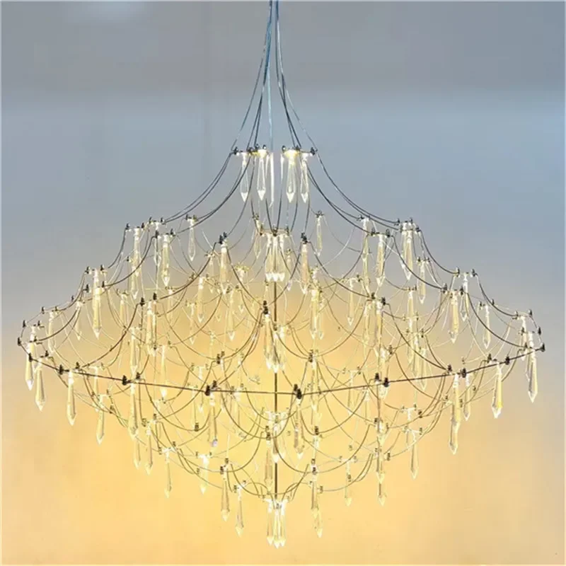 

Deluxe crystal lamp Deluxe star lamp Firefly pendant lamp Modern LED living room Lamp room Villa designer creative lighting