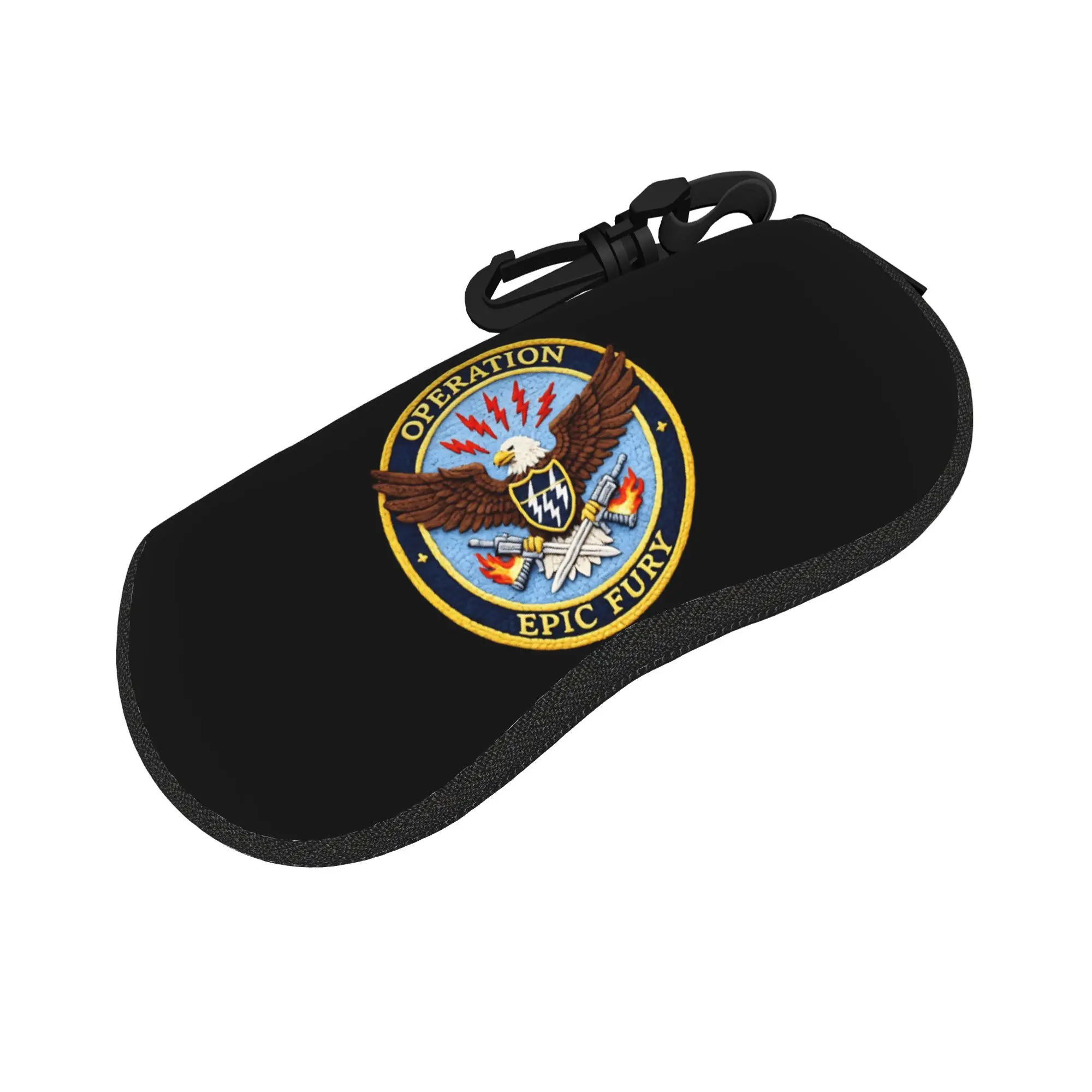 Operation Epic Fury US Eagle Epic Fury Force Glasses Case Cover  Sunglasses Case Outdoor Print Unisex Glasses Box