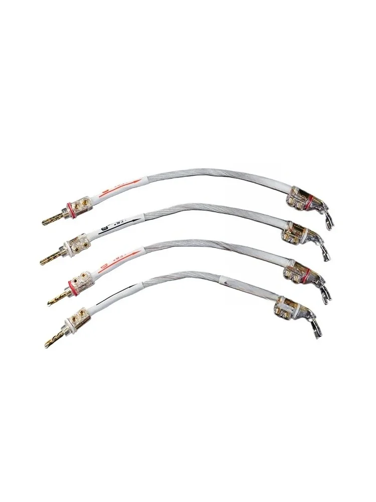 Speaker Jumper Bridge Cable Sterling Silver Bridge Cable Speaker Cable Audiophile Two-Wire Crossover Sterling Silver Jumper