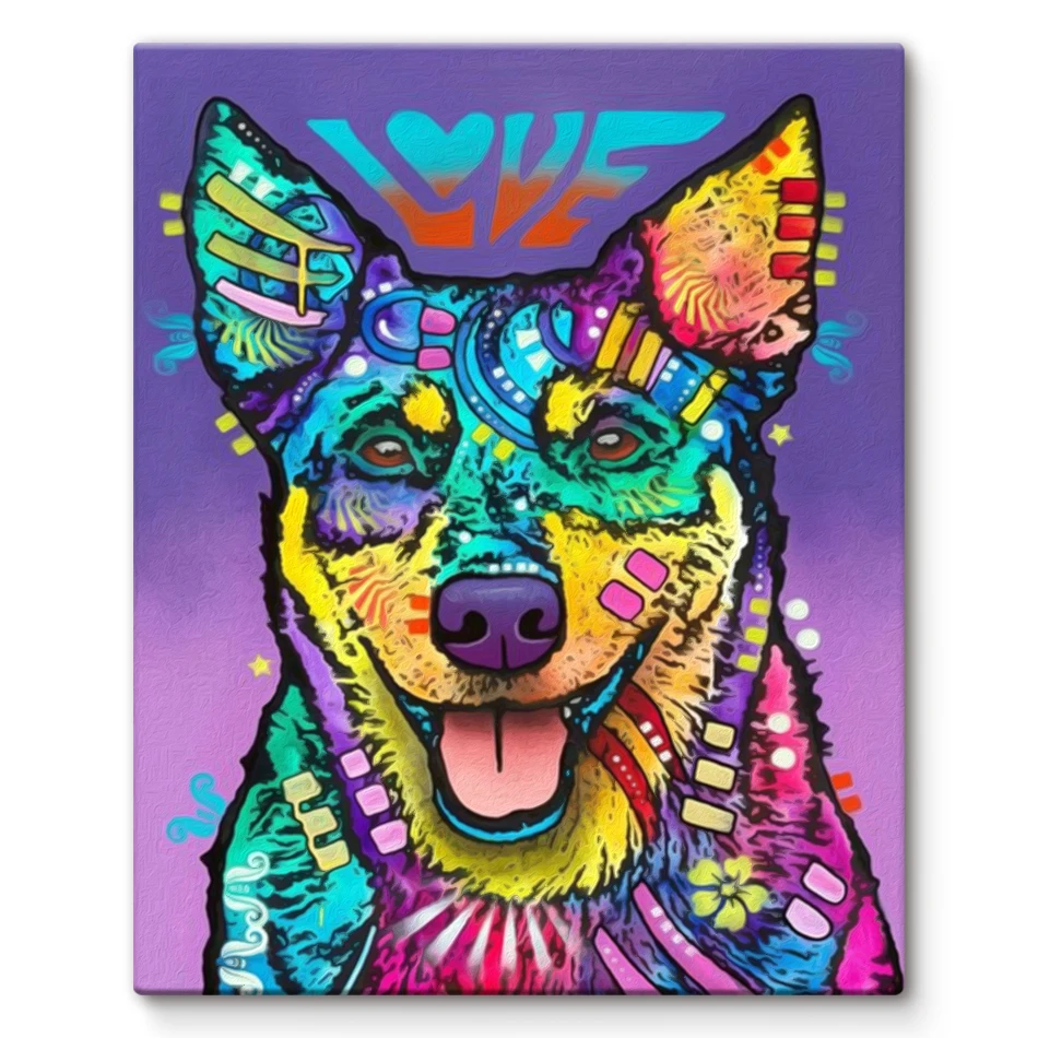 

SDOYUNO Paint By Numbers Painted abstract dog Adults Crafts Acrylic Paints Drawing Brushes Adult Coloring Canvas Picture hobby