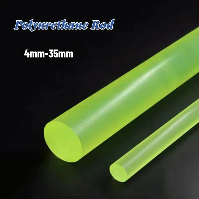 1/2/4/6Pcs Polyurethane Rod Cow Tendon Elastic Rubber Uni Glue PU Rubber Round Bar Self-defense Rod Processing Diameter 4mm-25mm