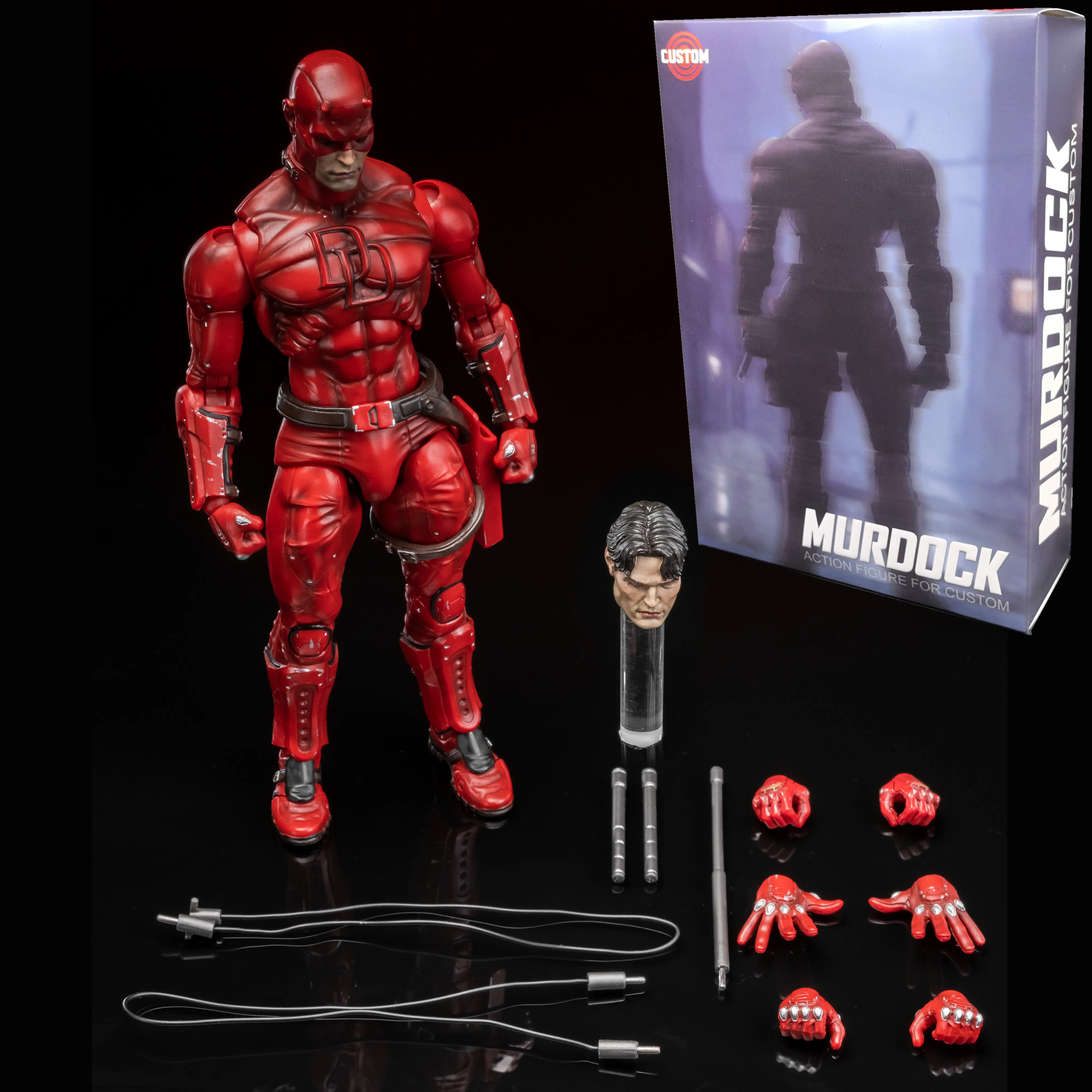 Em estoque - FlefToys Marvel Daredevil Clássico Red Shadowland