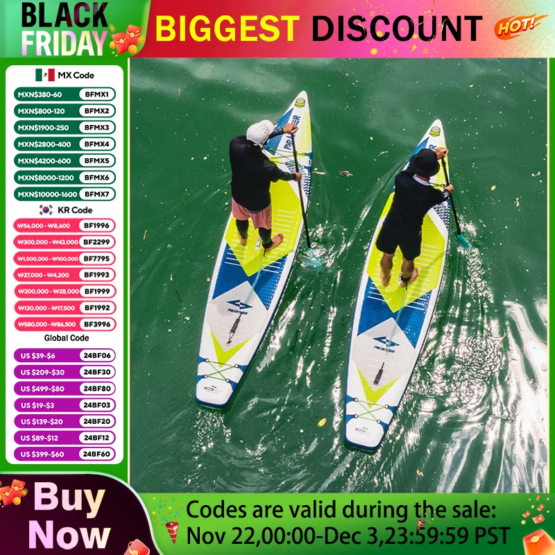 Inflatable Stand Up Paddle Board SUP Board Surfboard Water Sport Surf Set with Paddle Board Tail Fin Foot Rope Inflator New Type