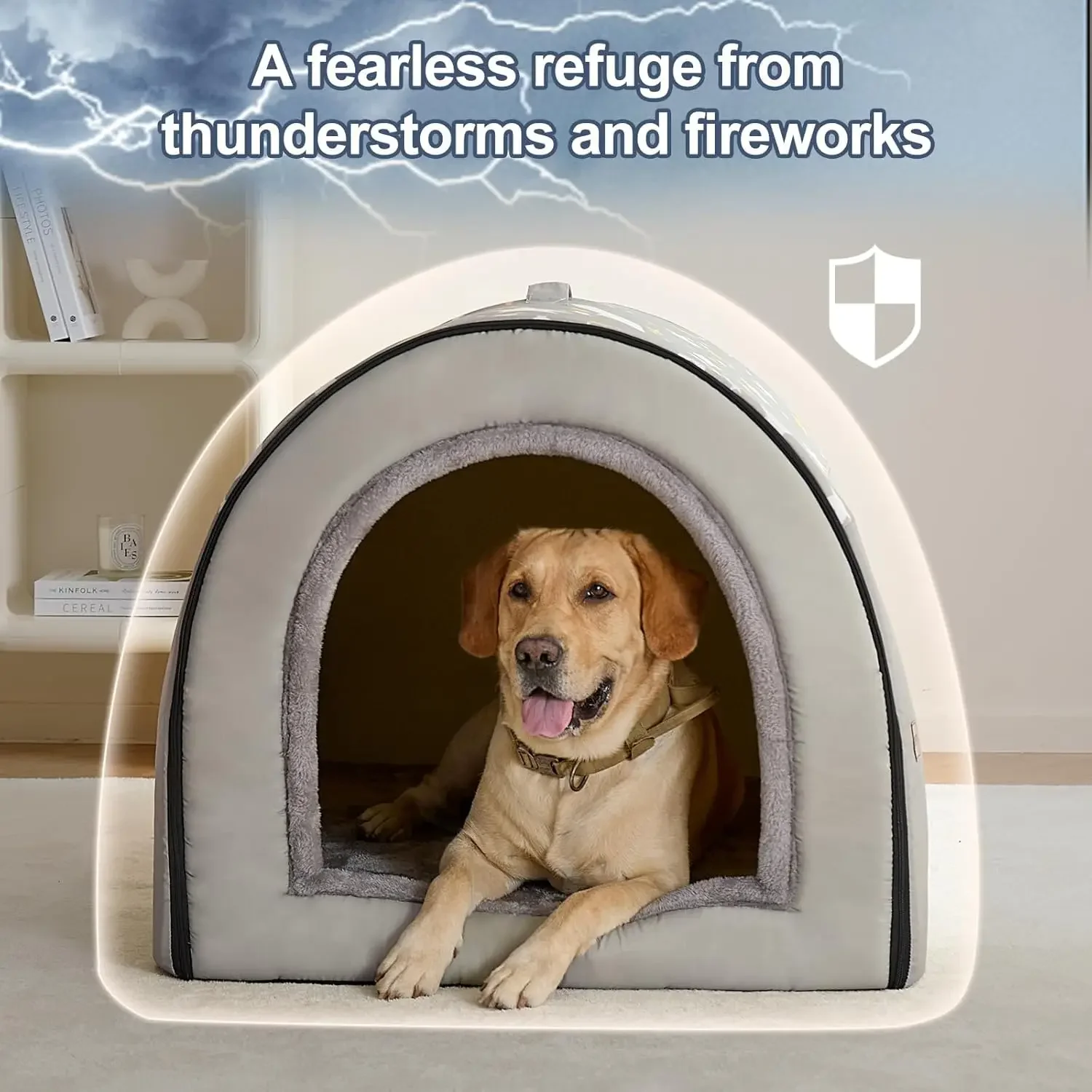 Large Dog House Indoor, 2 in 1 Dog House, Portable Pet House for Large Dogs, 3XL (39