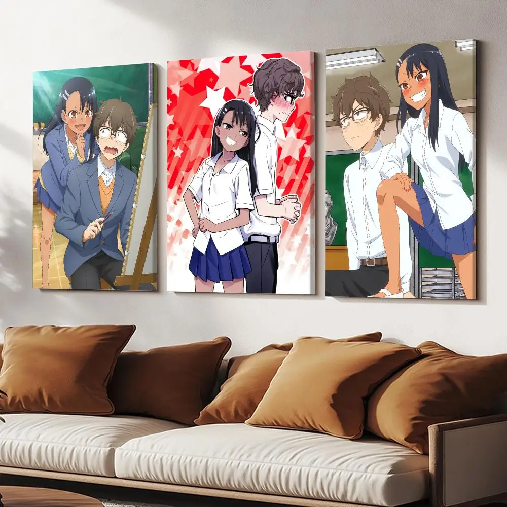 Dont Toy With Me Miss N-Nagatoro Painting Calligraphy Wood Framed Canvas Poster Wall Art Bedroom Hallway Bar Office Home Decor