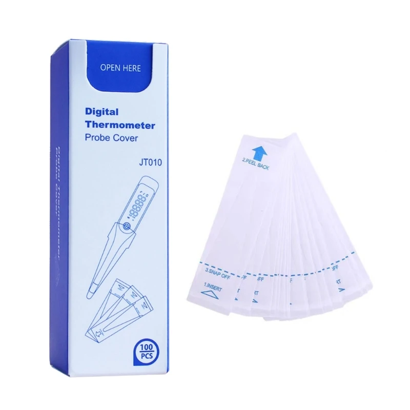 

Pack Of 100 Disposable Mouth Thermometers Covers Hygienic Protections Easy Carry Dropship