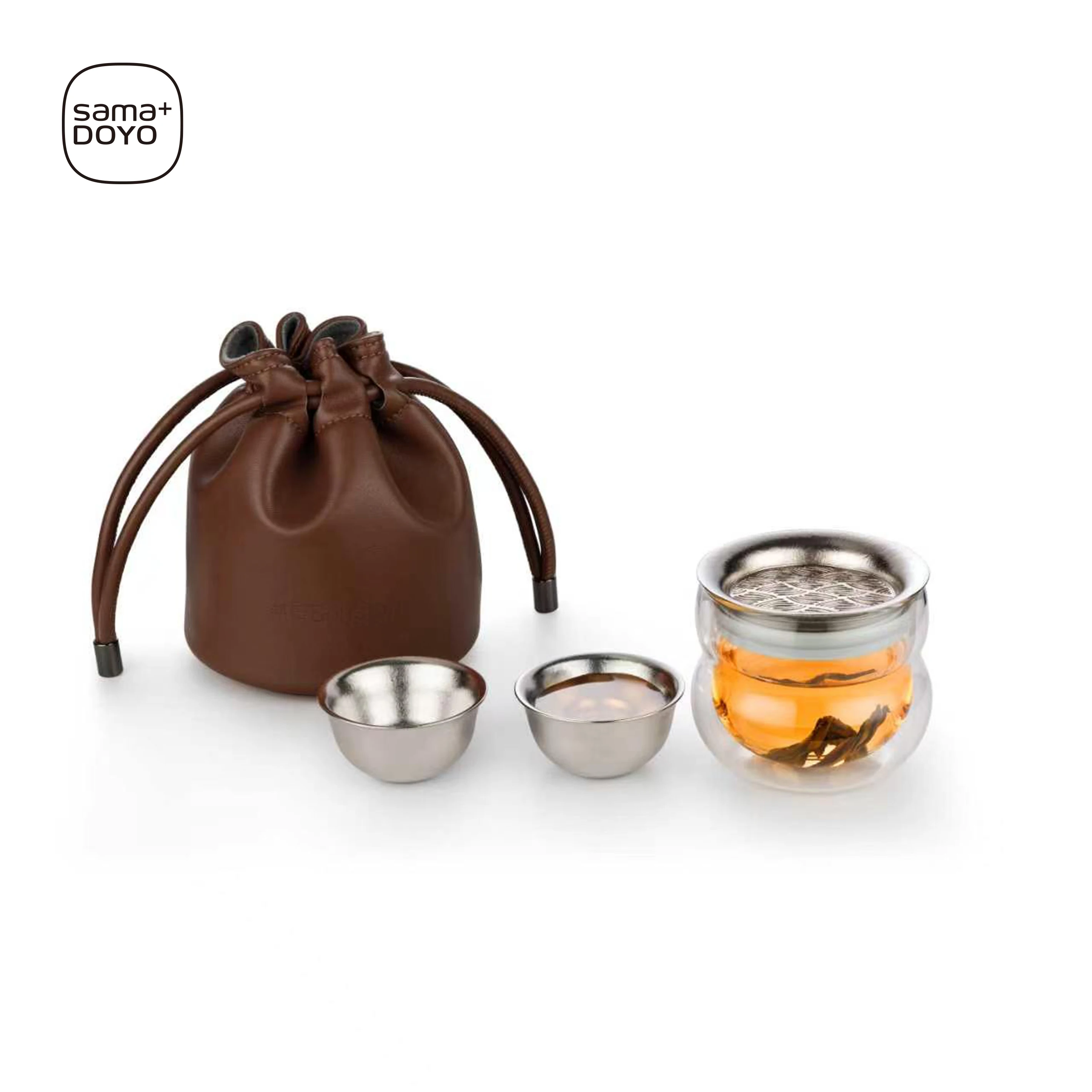 Bonston Travel Tea Set (One Teapot + Two Cups)