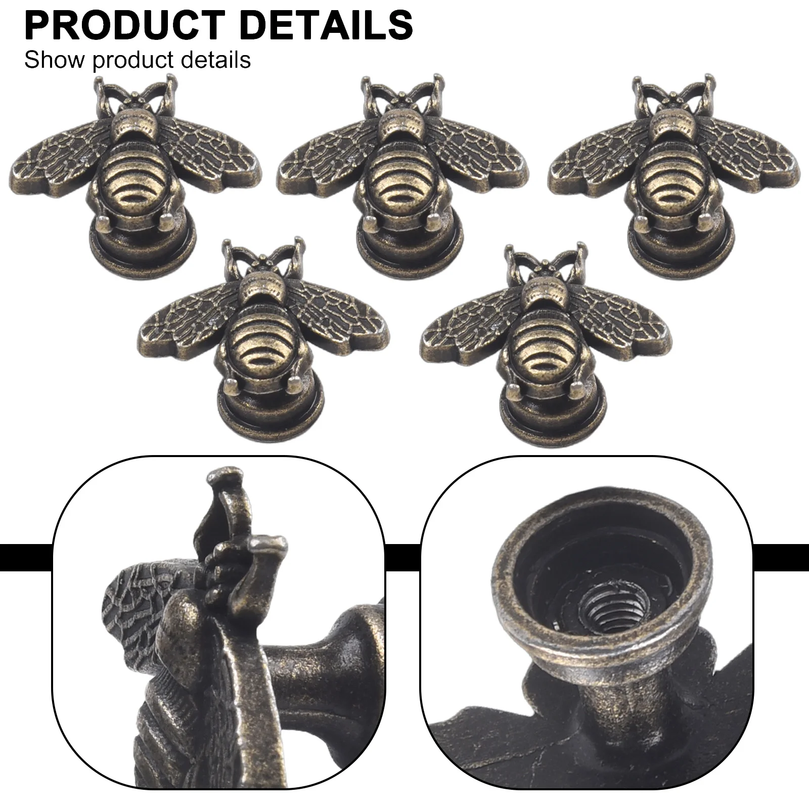 10Pcs Antique Pull Handle Drawer Single Hole Door Handle Cabinet Handles Furniture Hardware Accessories
