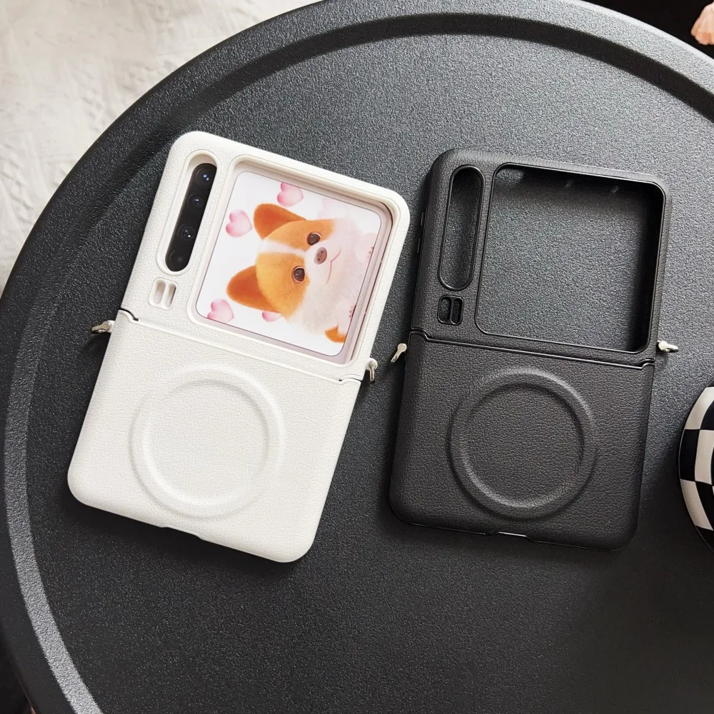 

Чехол для Huawei Pura X, роскошный чехол из искусственной кожи с магнитной беспроводной зарядкой, защитный чехол для Huawei pura x PuraX Shell