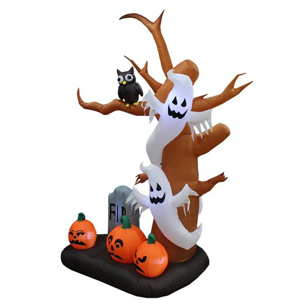 Árbol inflable gigante con calabaza y fantasma, decoración de halloween, 10-16 pies